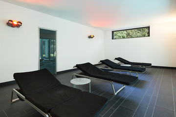 interior spa, room with sunbeds