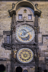 Orloj clock of old town hall in Prague, Czech republic