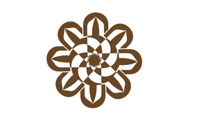 Circle flower mandala art carving dome architect 