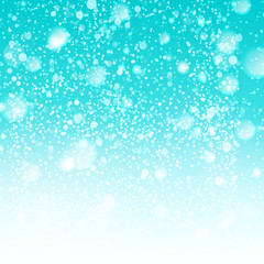 Winter sky with snowing illustration