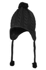 black winter hat - obrazy, fototapety, plakaty