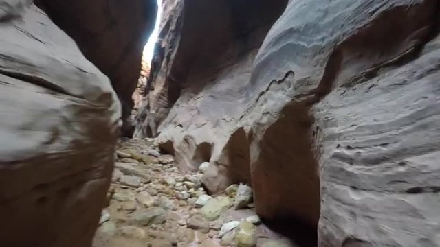 Desert slot canyon moving time lapse in southern Utah's Grand Staircase Escalante National Monument.