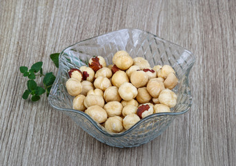 Hazelnuts in the bowl