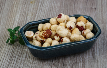 Hazelnuts in the bowl