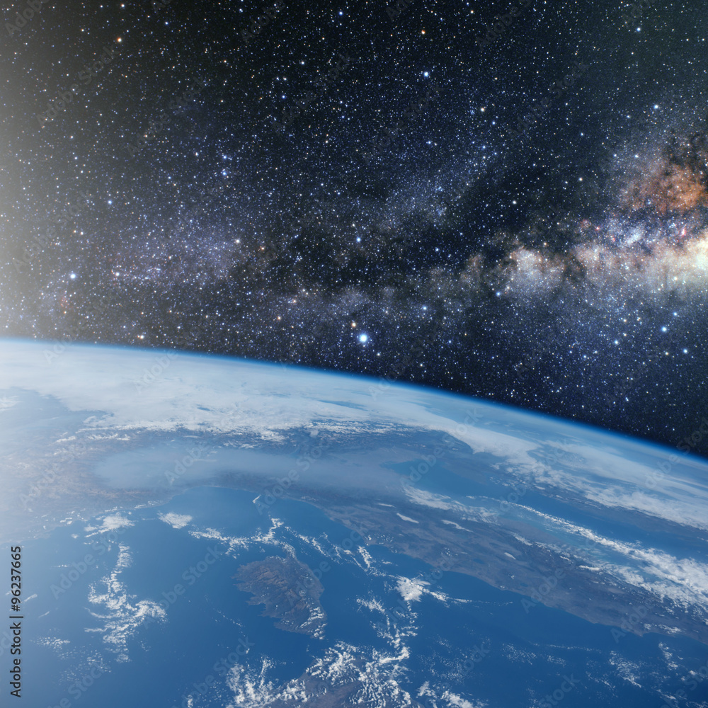 Canvas Prints image of stars and a planet in the galaxy. some elements of this