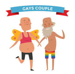 Homosexual gay people couple vector