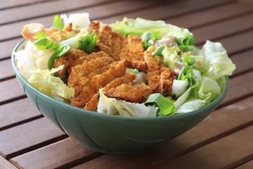 Chicken and salad