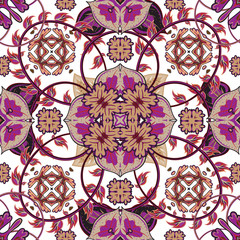 Arabesque seamless pattern in editable vector file
