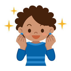 やる気の若い黒人女性