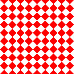 Square Red Seamless Pattern On White Background.
