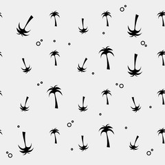 Vector seamless pattern. Modern stylish texture. Palm tree - stock vector