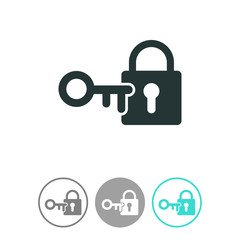 Lock and key vector icon.