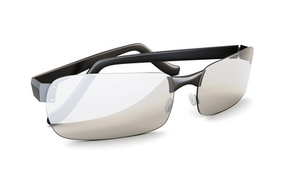 Beach sunglasses closeup. 3d.