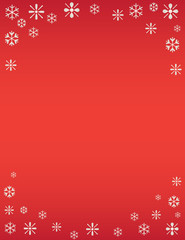 Holiday Snowflake Background Red