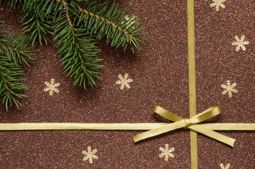 Christmasd background with bow
