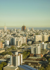 Fototapeta na wymiar Aerial View of the capital city of Uruguay