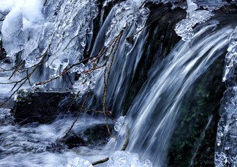 Ice and water,Vitosha mountain,Bulgaria