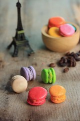 traditional french colorful macaroons
