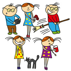 vector kids new style