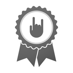 Vector badge icon with a rocking hand
