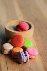 traditional french colorful macaroons