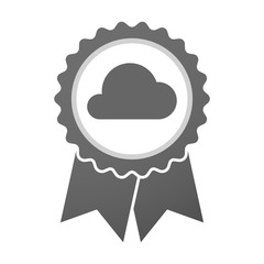 Vector badge icon with a cloud