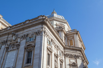  Big building of church against blue sky