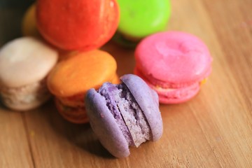 traditional french colorful macaroons