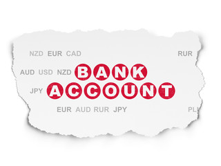 Obraz premium Banking concept: Bank Account on Torn Paper background
