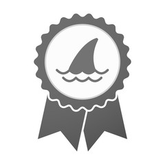 Vector badge icon with a shark fin