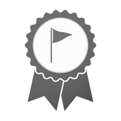 Vector badge icon with a golf flag