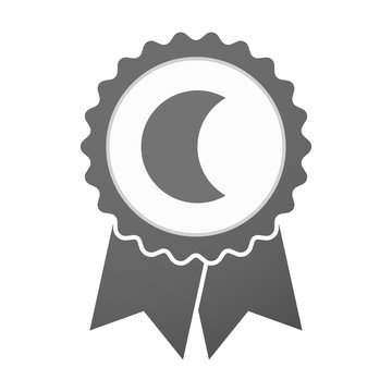 Vector badge icon with a moon