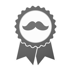 Vector badge icon with a moustache
