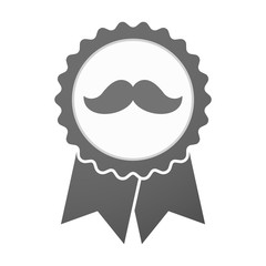 Vector badge icon with a moustache
