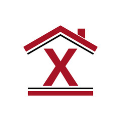 Fototapeta premium letter house real estate logo