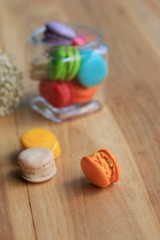traditional french colorful macaroons