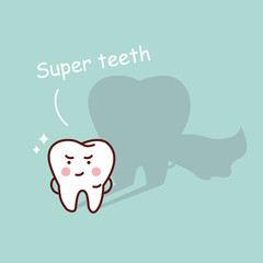 Super health cartoon tooth