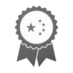 Vector badge icon with  the five stars china flag symbol