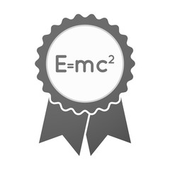 Vector badge icon with the Theory of Relativity formula