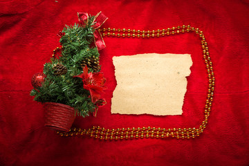  Christmas greeting card on a red background