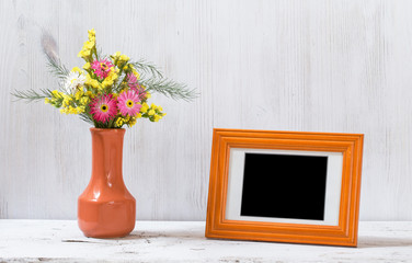 frames on white table