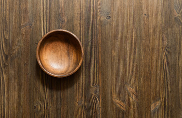 wooden bowls on table