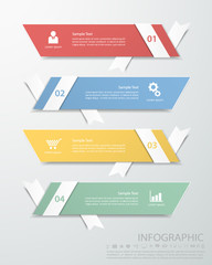 Abstract template 4 steps for business design, reports, options