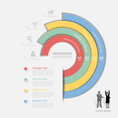 Design clean template 4 steps for business design, reports, steps to success