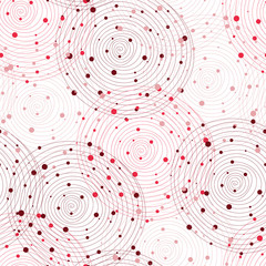 Hand drawn seamless pattern with circles