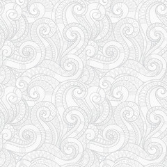 Seamless asian ethnic floral retro doodle background