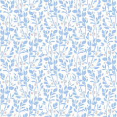 Art Deco vintage pattern with sprigs and berries