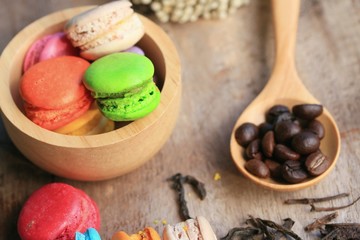traditional french colorful macaroons