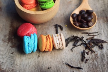 traditional french colorful macaroons