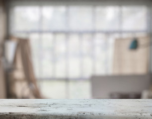 table in the living room